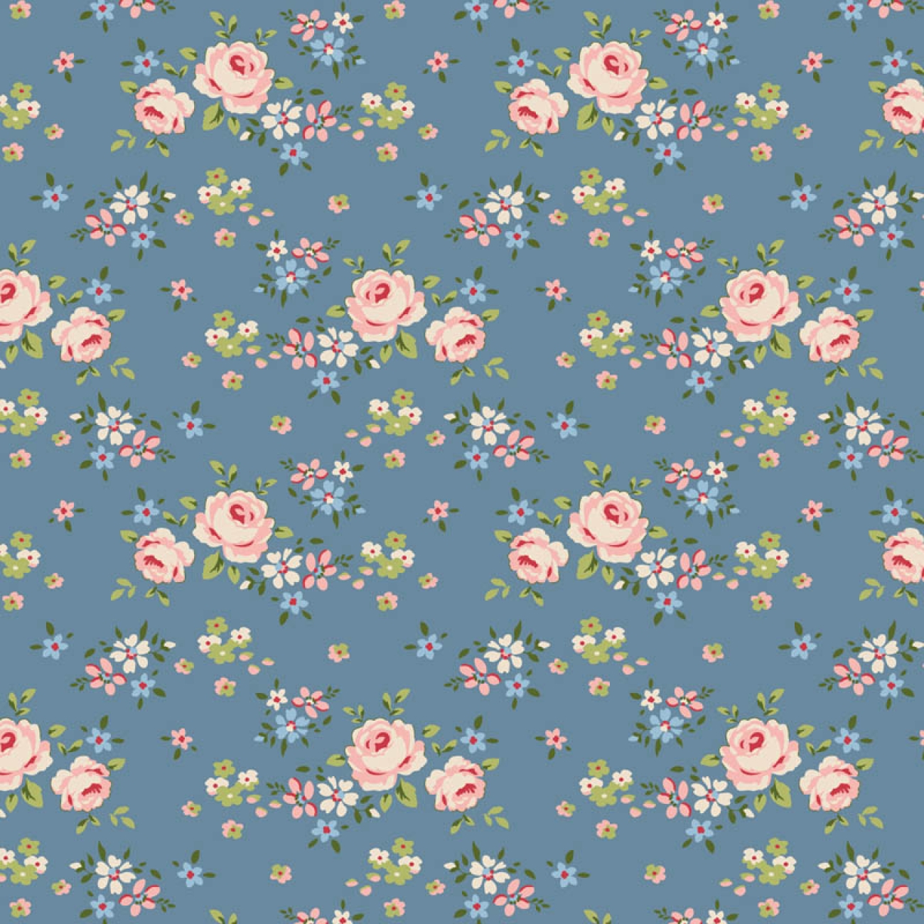 Tilda Patchwork Stoff Baumwolle - Creating Memories - Gracie Blue